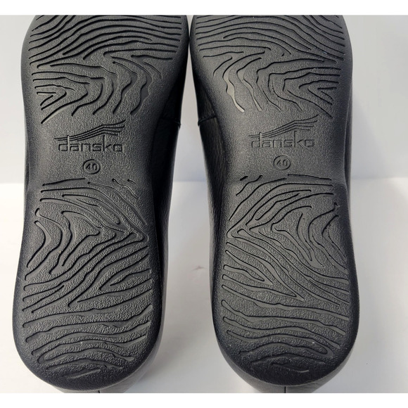 Dansko Loafer Shoes Womens Size 40 9.5-10 Black Leather Slip On Comfort Flats - Picture 14 of 16